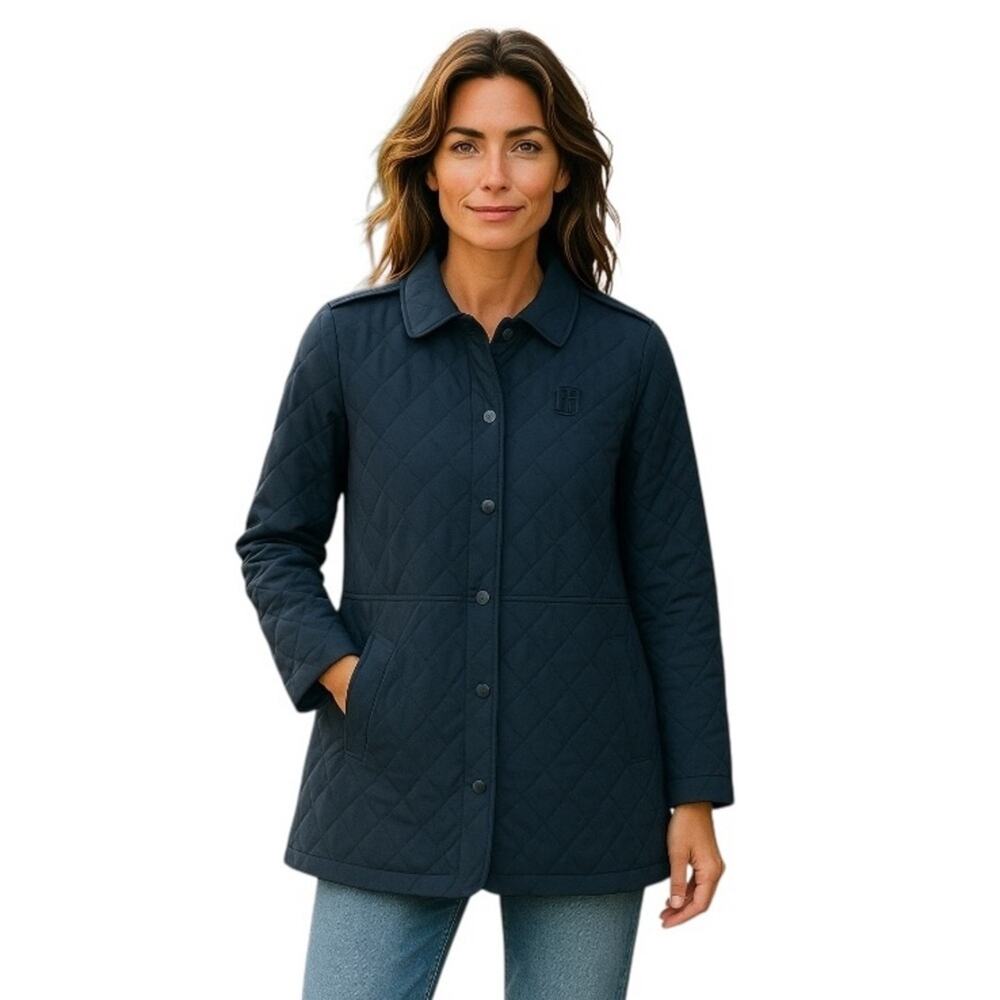 Tommy Hilfiger Women’s Blue Quilted Jacket Blue Size XL NWT - Picture 8 of 8